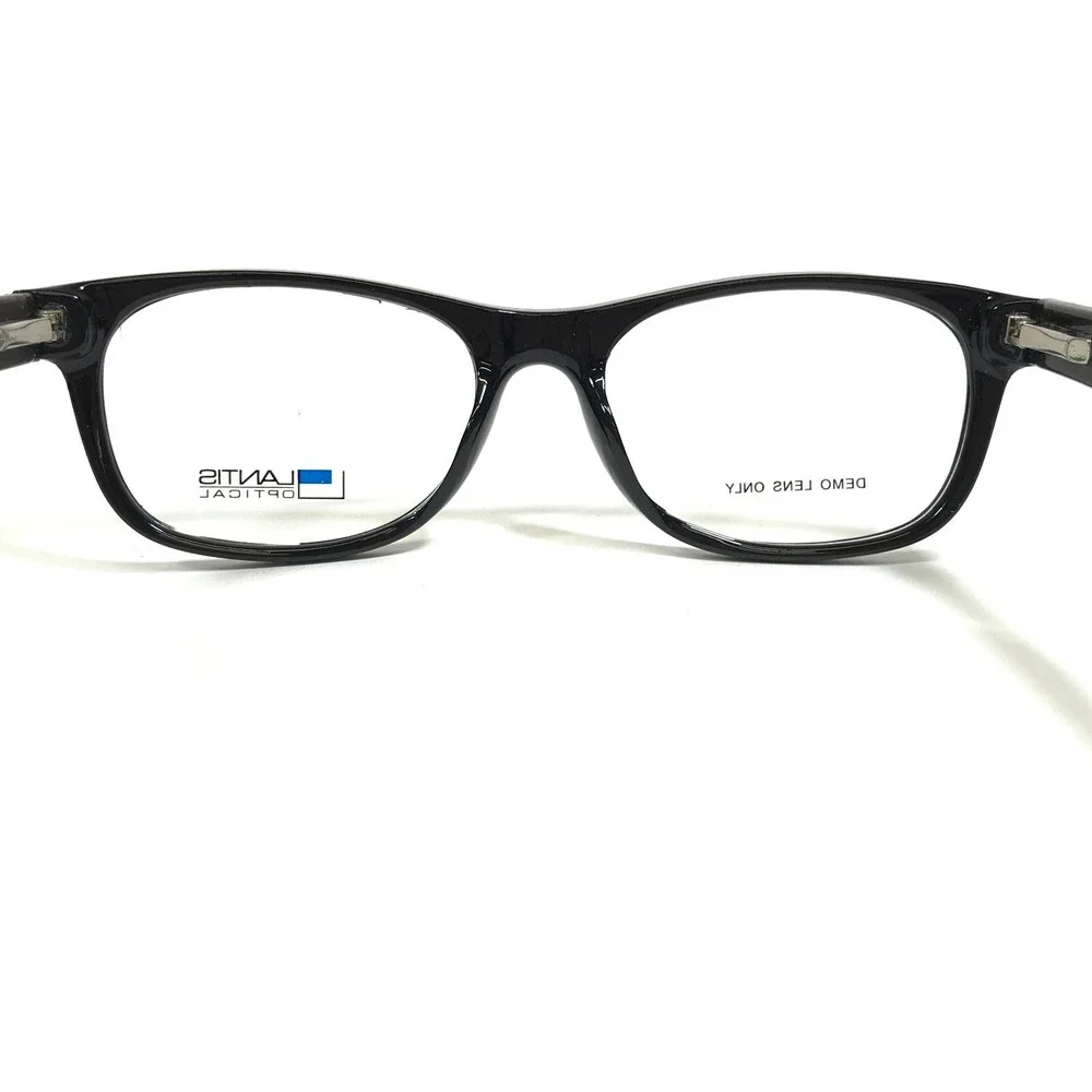 Lantis Eyeglasses Frames L6018 BLK Black Rectangular Full Rim 52-17-145